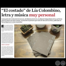 EL COSTADO de LIA COLOMBINO, letra y música muy personal - Domingo, 10 de Septiembre de 2017